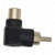 RCA Right-Angle Adaptor Male to Female | 90 Degree Gold-Plated | Black – Level right-angle profile and actual textured grip – image 8