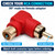 RCA Right-Angle Adaptor Male to Female | 90 Degree Gold-Plated | Red – male plug and female socket identification guide – image 2