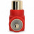 RCA Right-Angle Adaptor Male to Female | 90 Degree Gold-Plated | Red – male pin end view – image 7
