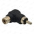 RCA Right-Angle Adaptors Twin Pack | 1x Red + 1x Black | 90 Degree Gold-Plated – Black adapter detail · one of the pair – image 5
