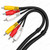 Heavy Duty 1.5m Composite AV Cable - Thick 3 x RCA to 3 x RCA, Male to Male - Connector detail view – image 7