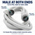White TV Antenna Flylead 1.8m | PAL Male to Male Aerial Cable - Connection guide – image 2