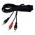 RCA Y Splitter Cable 3m | 1 RCA Male to 2 RCA Male Subwoofer Lead – Cable and plug detail – image 6
