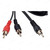 RCA Y Splitter Cable 3m | 1 RCA Male to 2 RCA Male Subwoofer Lead – Product and connector detail – image 8