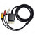 Composite AV Cable for Xbox 360 & 360 S - RCA Audio Video Lead 1.8m – Rear of console plug, ferrite sleeve and full cable – image 7