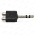 6.35mm Stereo TRS Plug to 2 RCA Female Sockets | Audio Adaptor – observed lateral profile – image 5