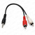 3.5mm to 2x RCA Plugs Audio Cable 10cm - Short Stereo Adaptor Lead - Main product photo