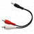 3.5mm to 2x RCA Plugs Audio Cable 10cm - Short Stereo Adaptor Lead - Product detail photo – image 5