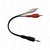 3.5mm to 2x RCA Plugs Audio Cable 10cm - Short Stereo Adaptor Lead – image 6