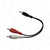 3.5mm to 2x RCA Plugs Audio Cable 10cm - Short Stereo Adaptor Lead – image 7