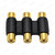 Triple RCA Coupler Gold Plated - Six Female Socket AV Cable Joiner – image 5