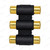 Triple RCA Coupler Gold Plated - Six Female Socket AV Cable Joiner – image 6