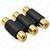 Triple RCA Coupler Gold Plated - Six Female Socket AV Cable Joiner – main product photo