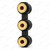 Triple RCA Coupler Gold Plated - Six Female Socket AV Cable Joiner – product detail photo 6 – image 8