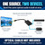Toslink Optical Splitter, 1 In 2 Out | Plug on Short Lead to Two Sockets — product gallery image 2 of 9 – image 2