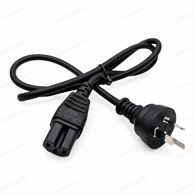 Notched C15 Power Cord - AU Plug Mains Lead for Kettles, Appliances & Equipment 1m - main product photo