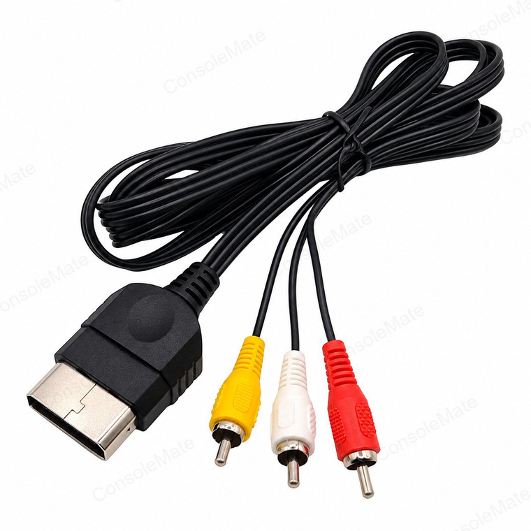 Slim Composite AV Cable for the Original Xbox Console — RCA Audio Video Lead 1.8m – main product photo