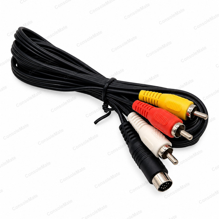 Composite AV Cable for Sega Saturn - RCA Audio Video Lead 1.8m – Product photo 1