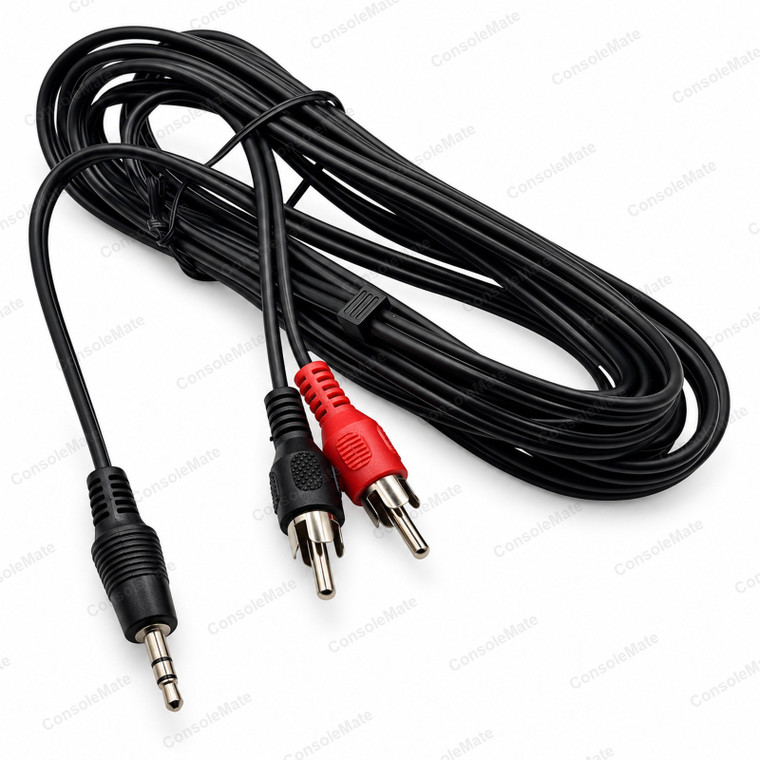 3.5mm to 2x RCA Audio Cable 3 Metre - Stereo Adaptor Lead - Main product photo