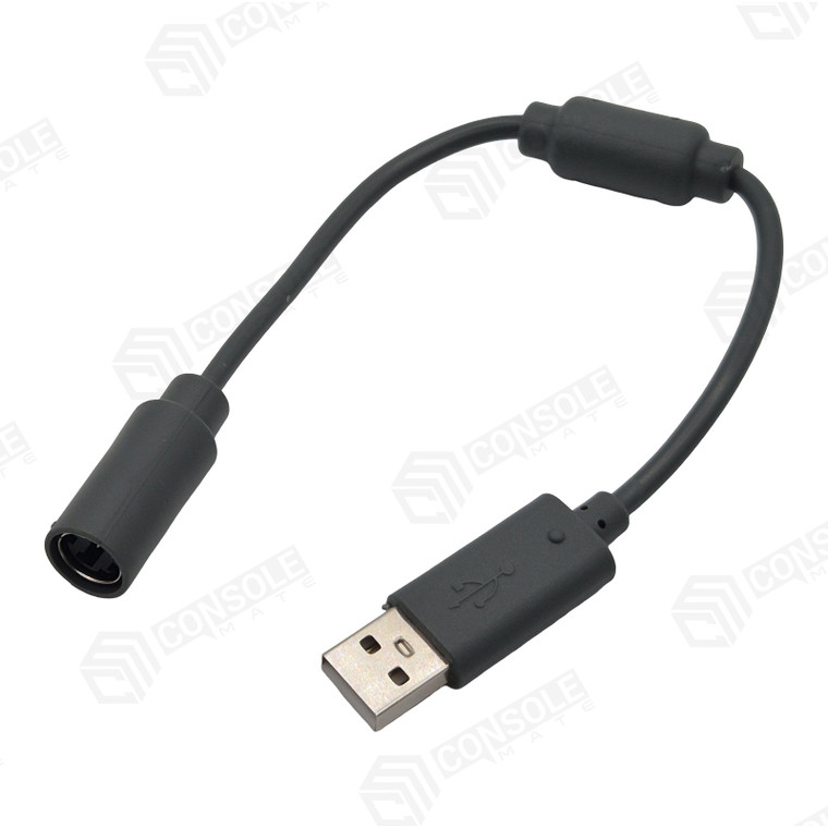 USB Breakaway Cable for Xbox 360 Wired Controller - PC Adapter Dongle Lead, 25cm, Grey