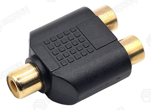 RCA Y Splitter Adaptor 1 Female to 2 Female gold plated