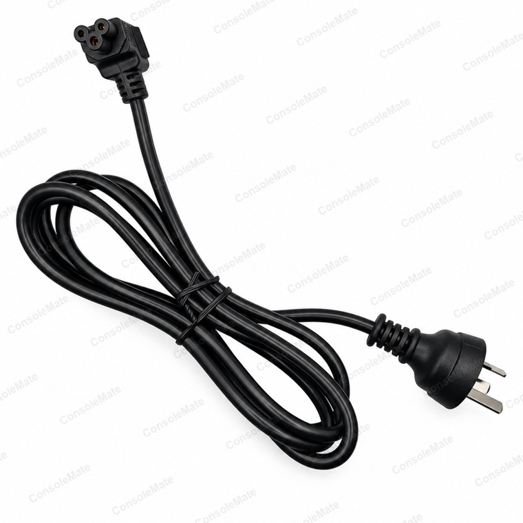 Right Angle Clover Leaf Power Lead 2m | AU 3-Pin Plug to Angled IEC C5 - Product photo