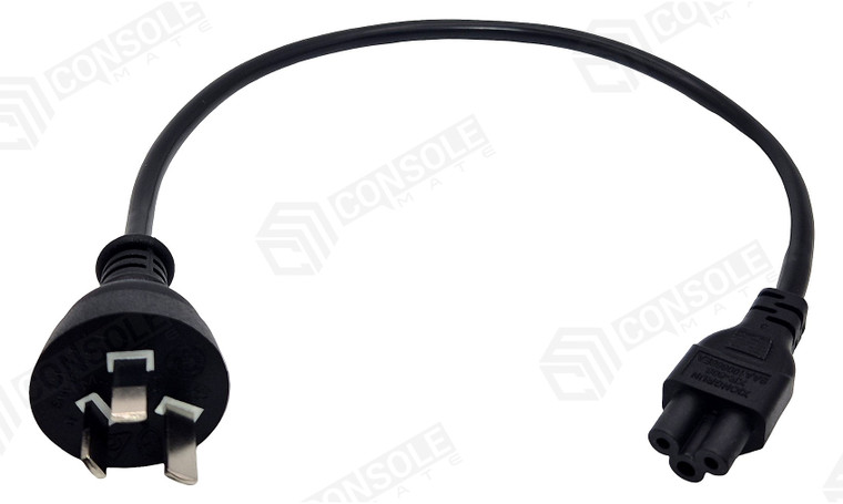 Short Clover Leaf Power Lead 0.5m | AU 3-Pin Mains Plug to IEC C5