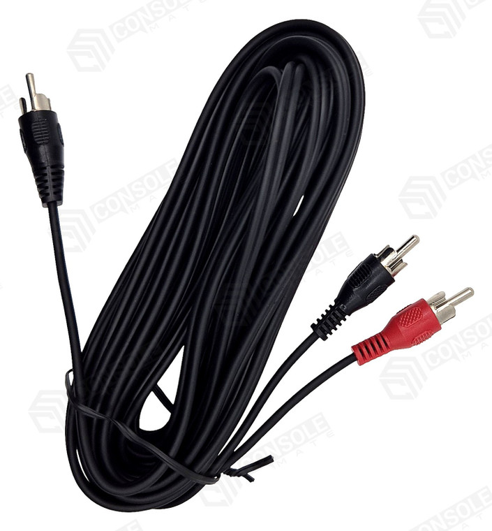RCA Y Splitter Cable 5m | 1 RCA Male to 2 RCA Male Subwoofer Lead