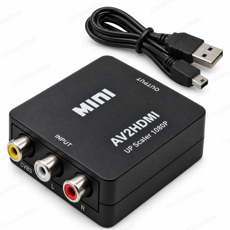 AV to HDMI Converter Box | Composite RCA to HDMI 1080p, USB Powered