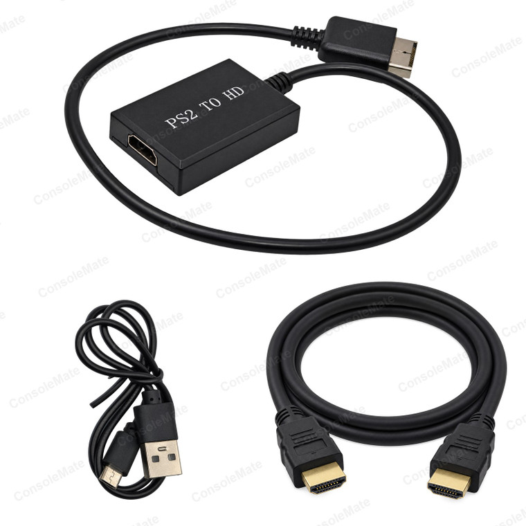 Converter bundle compatible with PS1 / PS2 / PS3 with USB power lead and1.5m HDMI cable – main product photo