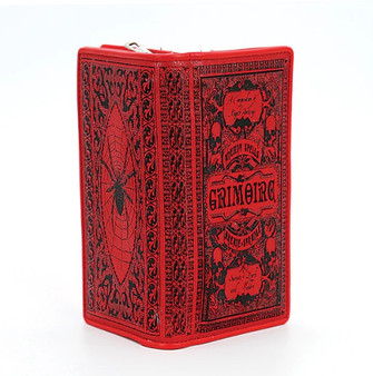 Grimoire Book Wallet

Red wallet with zipper closure and an inside pocket. 

Grimoire Book Wallet has 10 slots for credit cards.