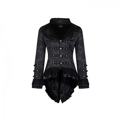 Black Lace Gothic Steampunk Party Dress - Petunia Rocks