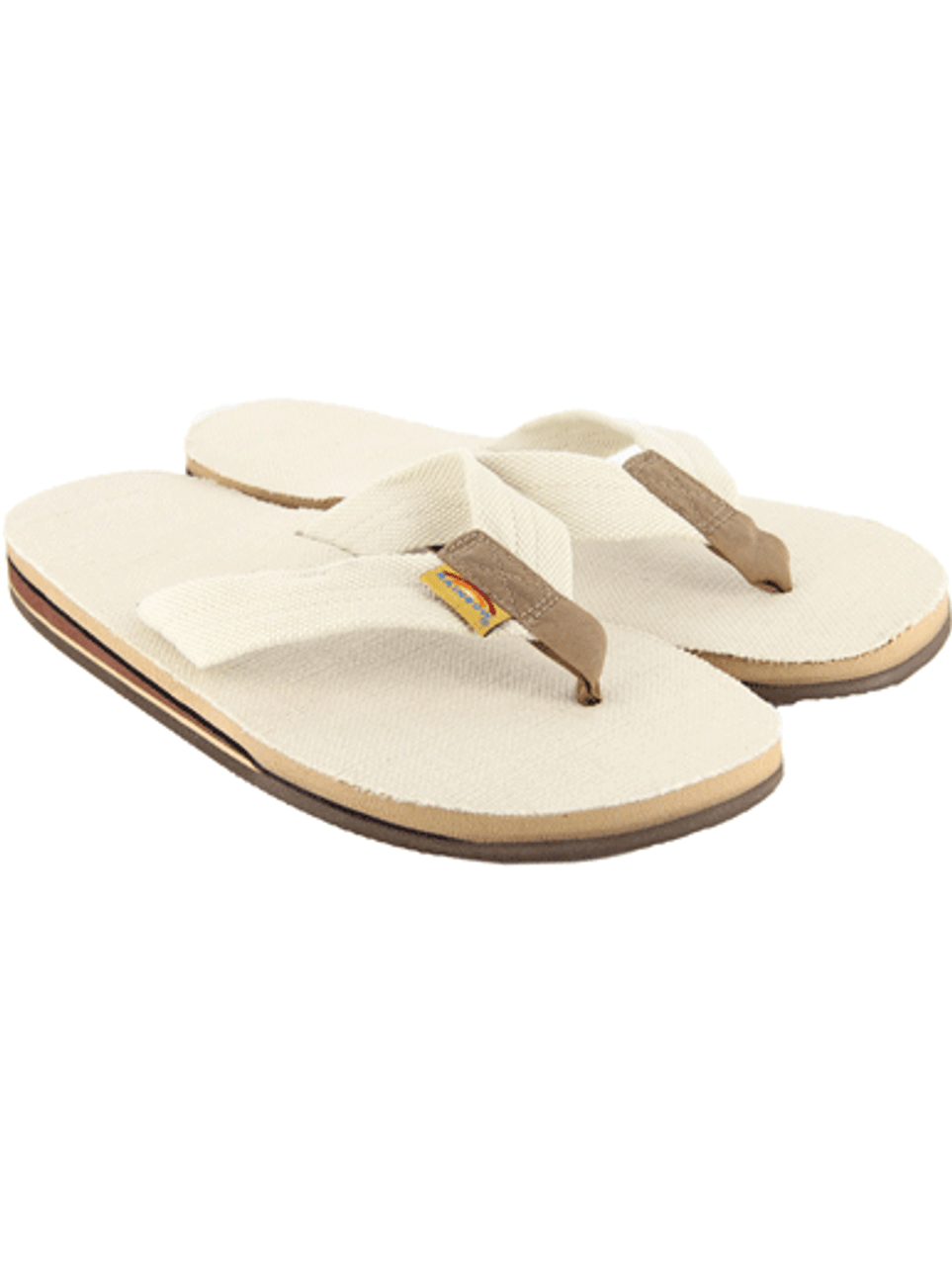 rainbow hemp flip flops