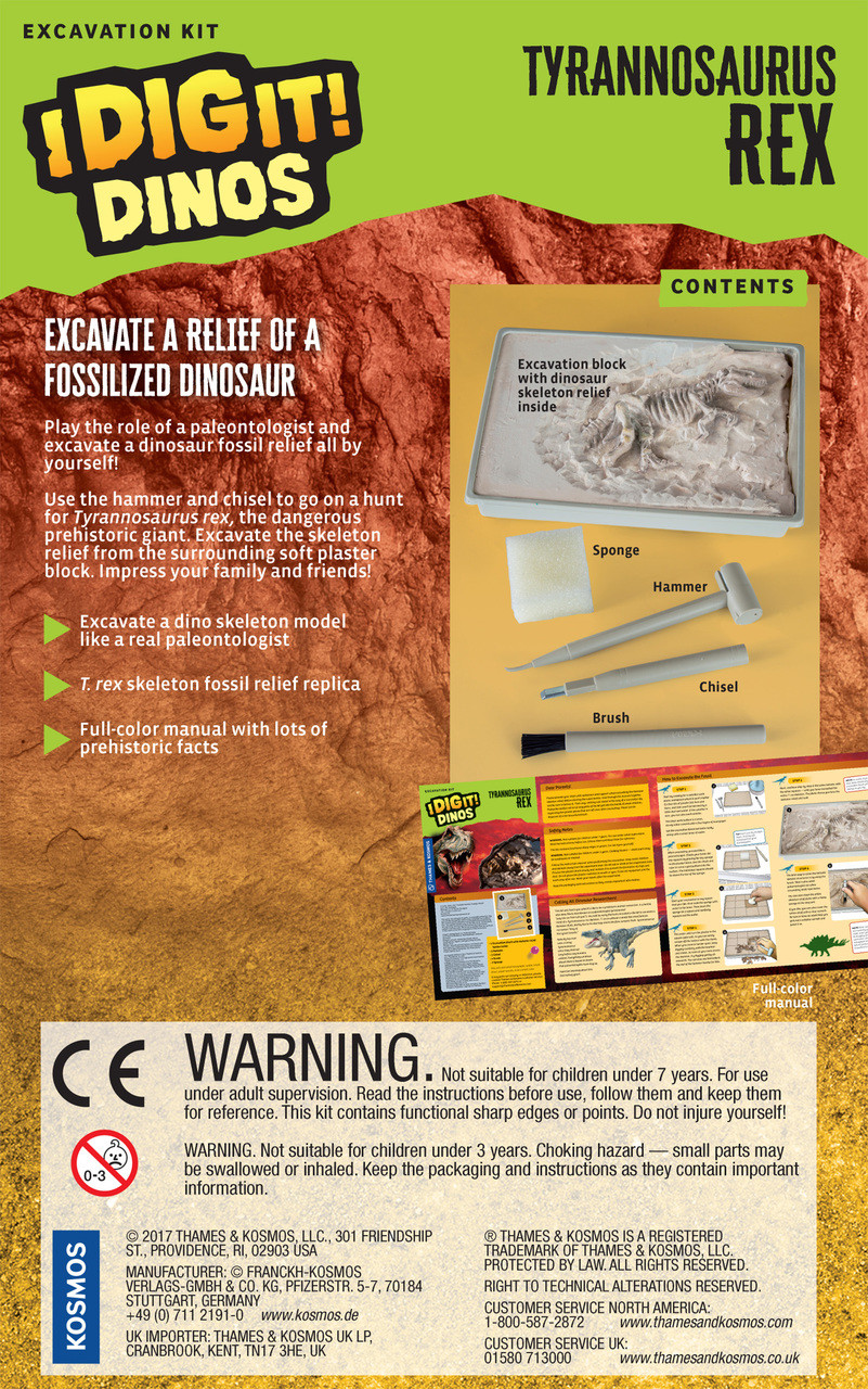 Tyrannosaurus Rex I Dig It! Dinos Excavation Kit Corner Pockets
