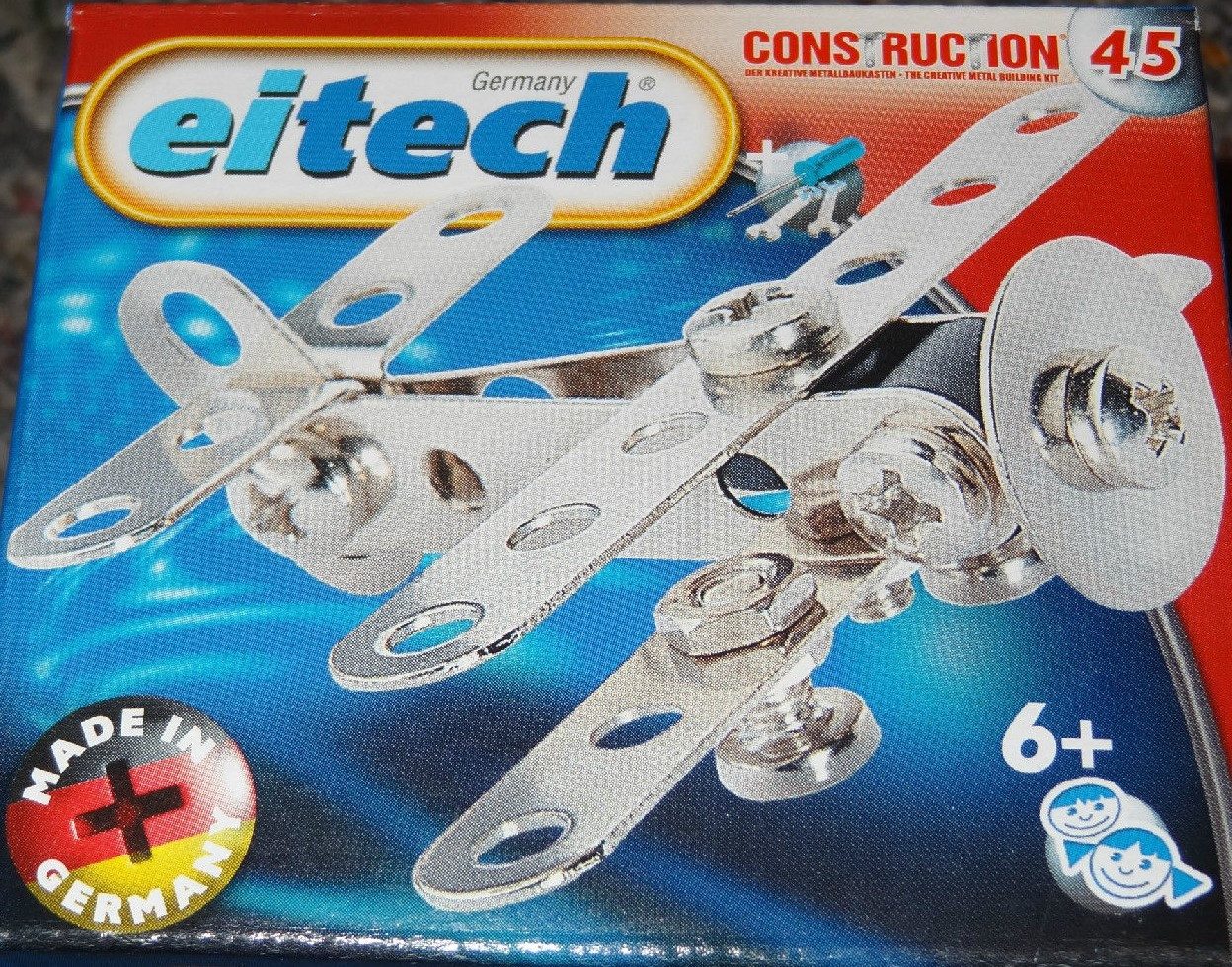 Eitech Construction - Biplane/Prop Plane - Kit Construction Métal Avion - Jeu Éducatif