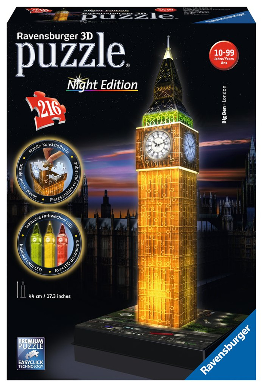 Big Ben 3D Puzzle Night Edition - Corner Pockets