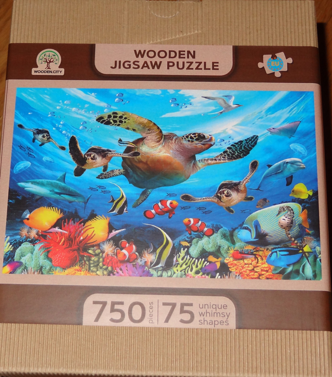 Ocean Life XL Wooden City Puzzle - Corner Pockets