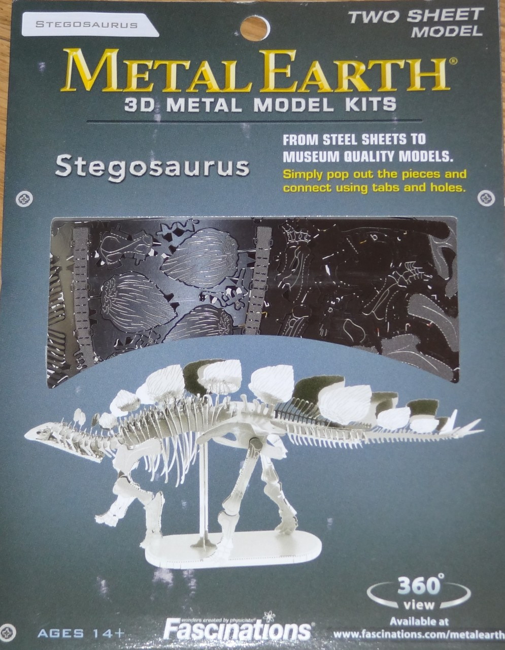 Stegosaurus Dinosaur Metal Earth - Corner Pockets