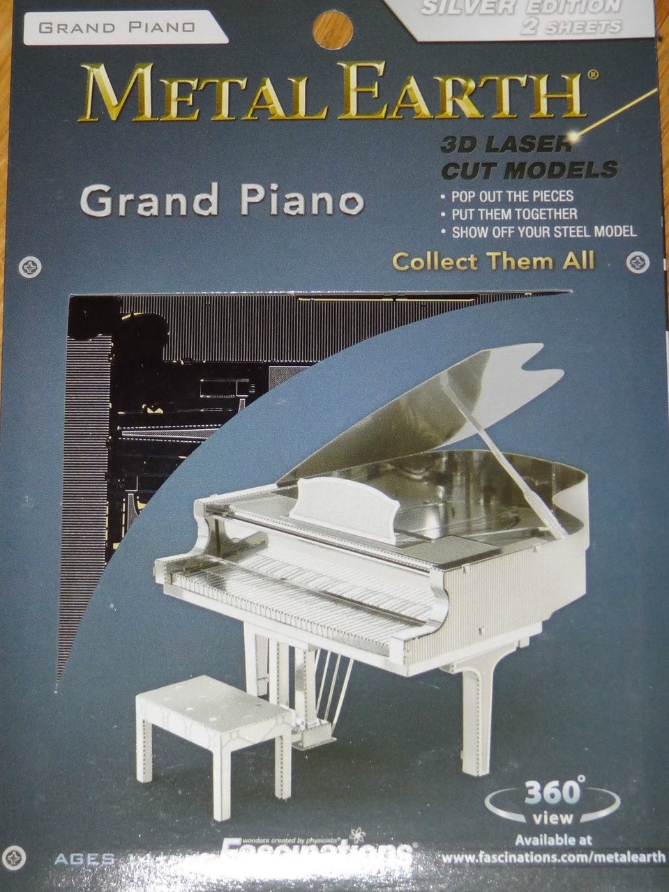 Metal Earth Grand Piano 3D Metal Model Kit Fascinations