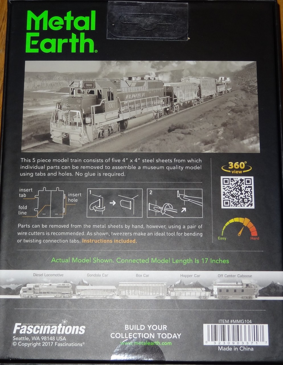 metal earth freight train