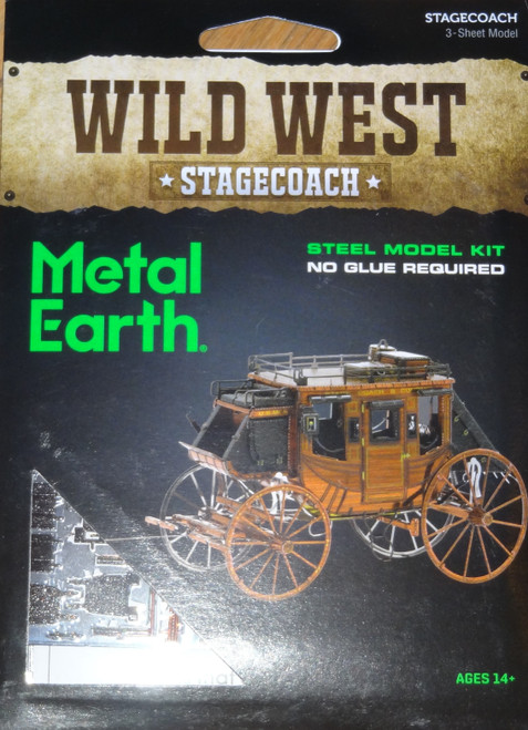 Stagecoach Wild West Metal Earth 