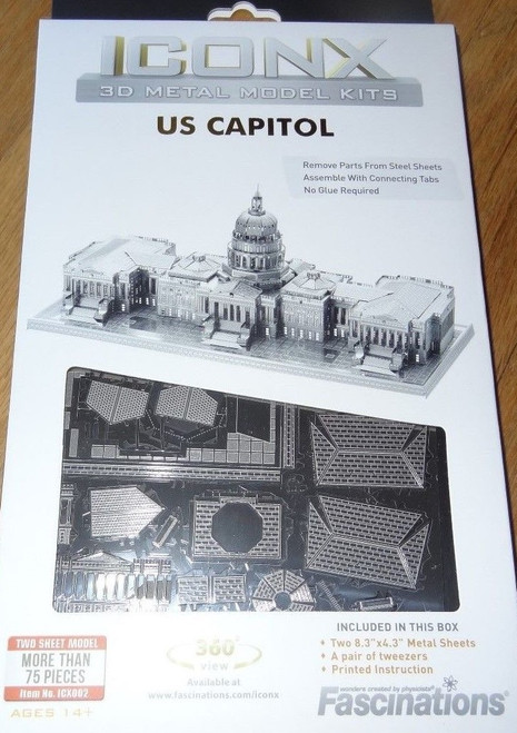 US Capitol ICONX 3D Metal Model Kit 