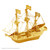 Golden Hind in Gold Ship Metal Earth 