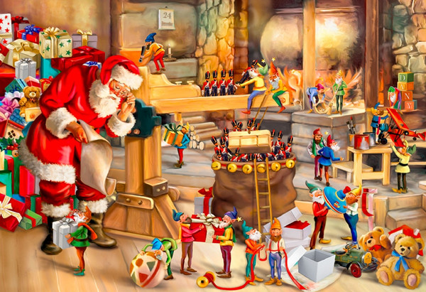 Santa's Workshop XL Wooden City Puzzle