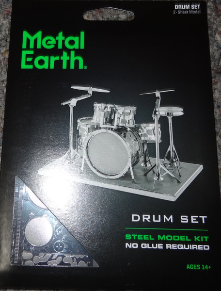 Drum Set Musical Instrument Metal Earth 