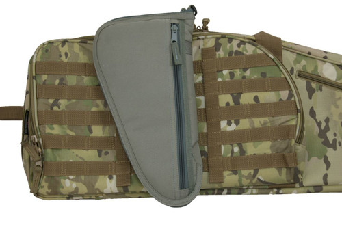 Large Tactical Pistol Rug in foliage attached to MOLLE webbing on MultiCam® Scoped Carbine Case.
