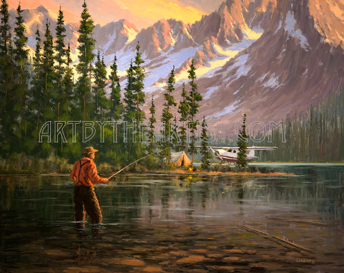 Fred Choate 'Fly in Church Service' Giclee on Canvas