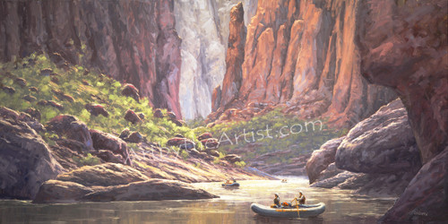 Fred Choate 'Go Deep or Go Home' Giclee on Canvas