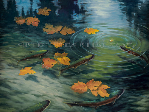 Fred Choate 'Blonde in a Red Dress ...you never see the hook' Giclee on Canvas Signed