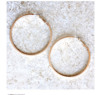 Layla Hoop  Earrings- Rose Gold